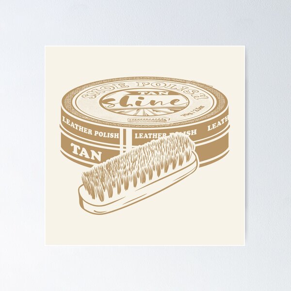 Item preview, Tan shoe polish with brush designed and sold by piedaydesigns.