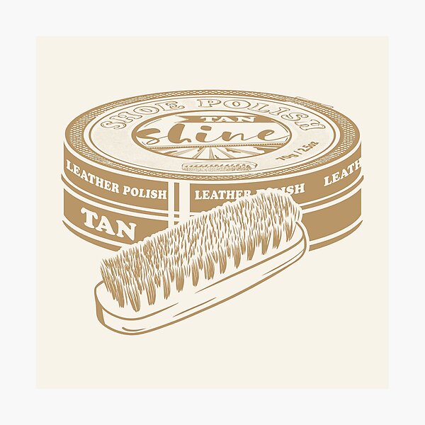 Item preview, Tan shoe polish with brush designed and sold by piedaydesigns.