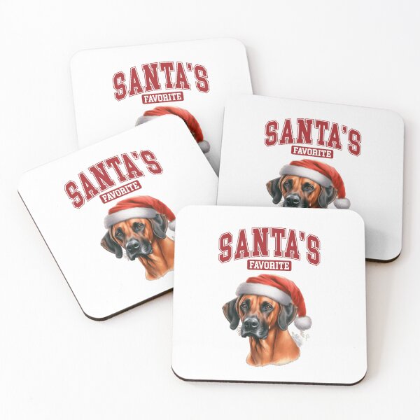 Item preview, Santa's Favorite Rhodesian Ridgeback in a Christmas Hat designed and sold by M1234s.