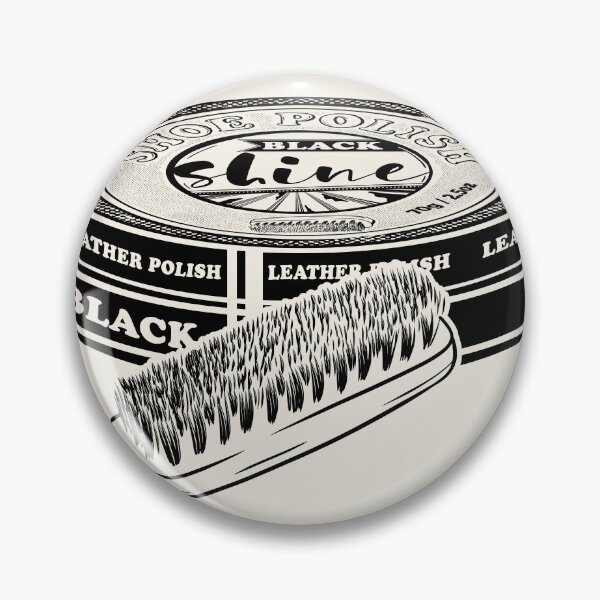 Item preview, Black shoe polish with brush designed and sold by piedaydesigns.