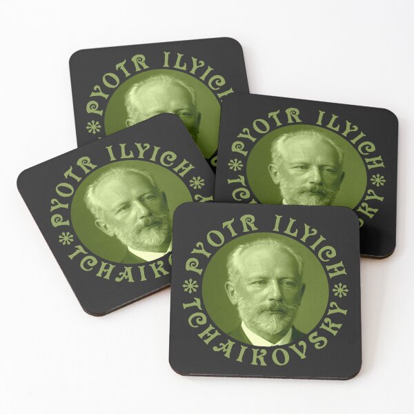 Item preview, Pyotr Ilych Tchaikovsky - Vintage Design - Green - RB designed and sold by GrandArtists.