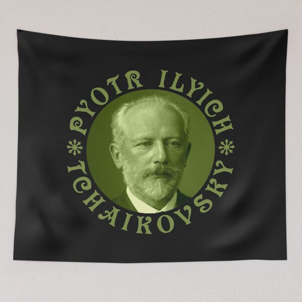 Item preview, Pyotr Ilych Tchaikovsky - Vintage Design - Green - RB designed and sold by GrandArtists.