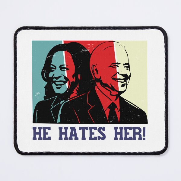 Item preview, He Hates Her! Biden on Harris 2024 Presidential Debate designed and sold by HROC.
