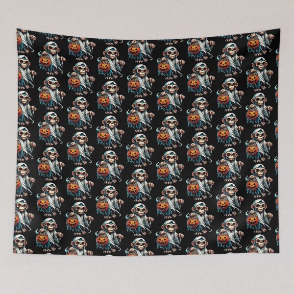 Item preview, Monkey Scary Halloween Ghost Spooky Pumpkin Candy designed and sold by Artistoos.