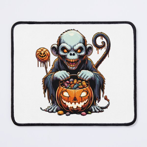 Item preview, Monkey Scary Halloween Ghost Spooky Pumpkin Candy designed and sold by Artistoos.