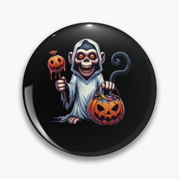 Item preview, Monkey Scary Halloween Ghost Spooky Pumpkin Candy designed and sold by Artistoos.
