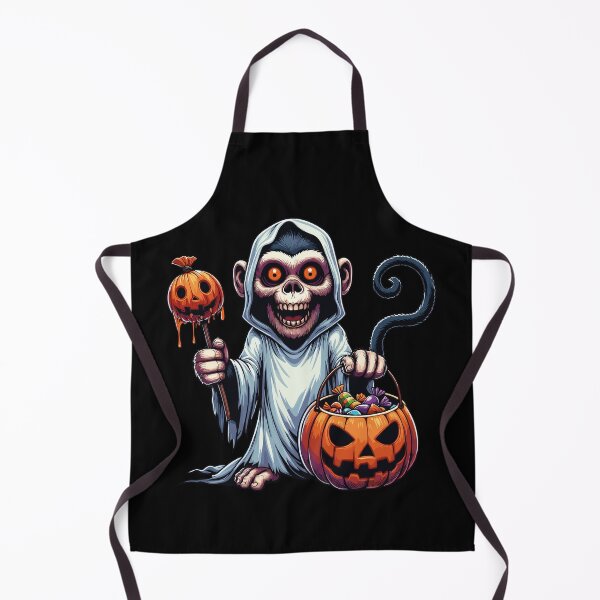 Item preview, Monkey Scary Halloween Ghost Spooky Pumpkin Candy designed and sold by Artistoos.