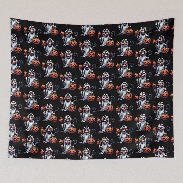 Item preview, Monkey Scary Halloween Ghost Spooky Pumpkin Candy designed and sold by Artistoos.
