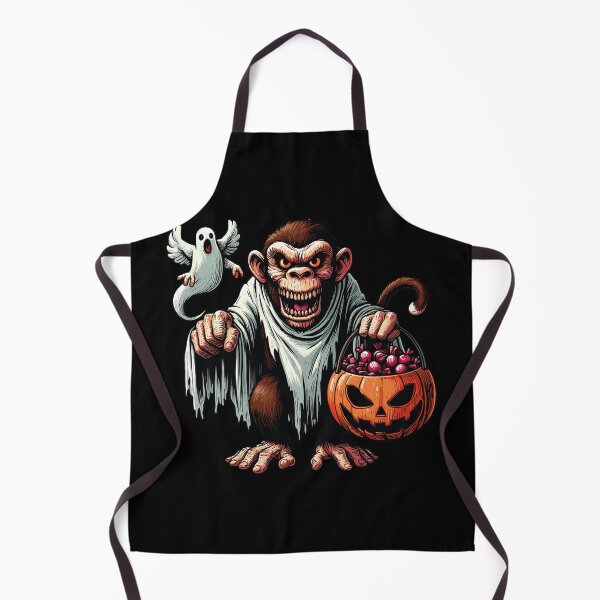 Item preview, Monkey Scary Halloween Ghost Spooky Pumpkin Candy designed and sold by Artistoos.