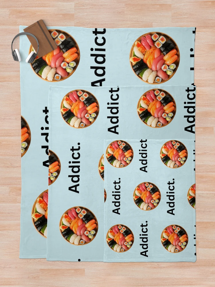 Thumbnail 5 of 6, Throw Blanket, Sushi Addict designed and sold by ReeReeDesigns.
