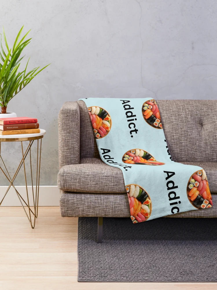 Thumbnail 2 of 6, Throw Blanket, Sushi Addict designed and sold by ReeReeDesigns.