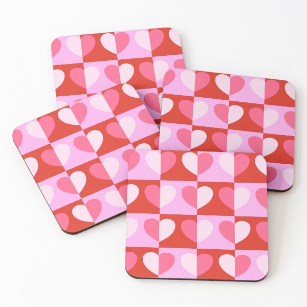 Item preview, Candy pink checker hearts chequer board skater style  designed and sold by Inkworthy.