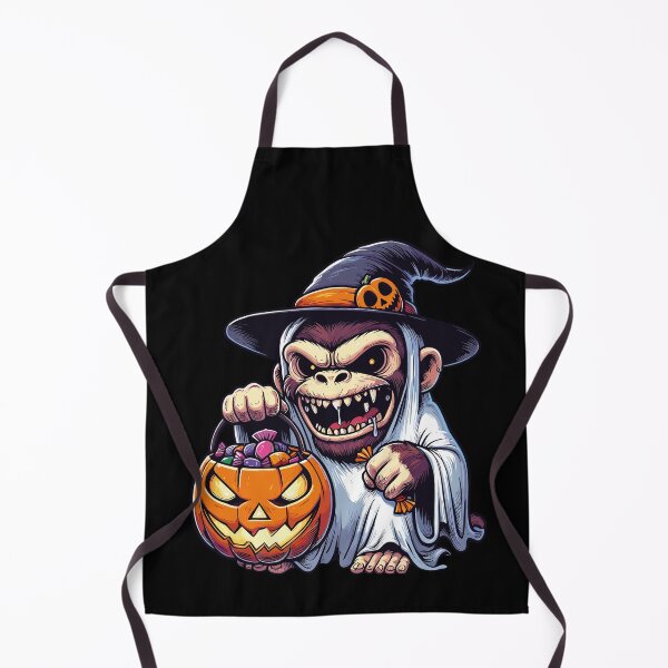 Item preview, Monkey Scary Halloween Ghost Spooky Pumpkin Candy designed and sold by Artistoos.