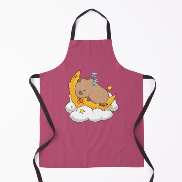 Item preview, Cute sleepy Capybara sleeping among moon and clouds designed and sold by CapyFun.