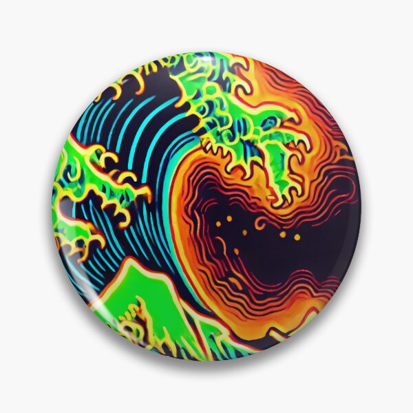 Item preview, Neon Art Hokusai Wave designed and sold by SakuraJapanArt.