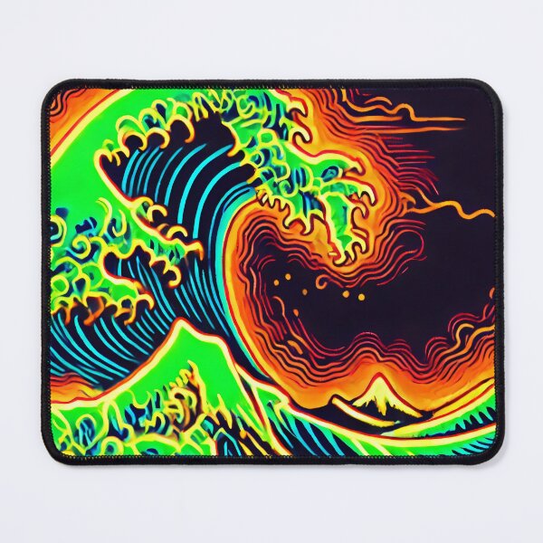 Item preview, Neon Art Hokusai Wave designed and sold by SakuraJapanArt.