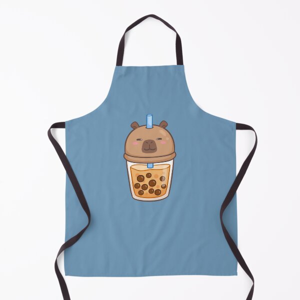 Item preview, Cute Capybara face boba tea glass designed and sold by CapyFun.