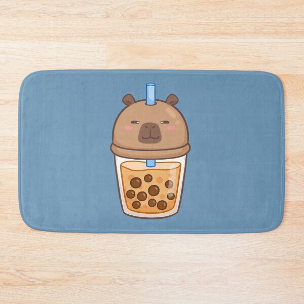 Item preview, Cute Capybara face boba tea glass designed and sold by CapyFun.