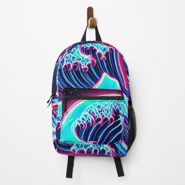 Item preview, Neon Art Hokusai's Great Wave - Retro Vibes with a Modern Twist designed and sold by SakuraJapanArt.