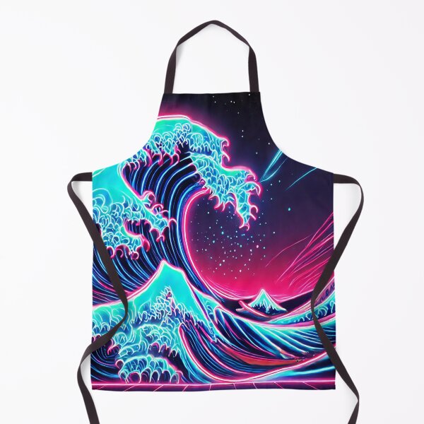 Item preview, Neon Art Hokusai's Great Wave - Retro Vibes with a Modern Twist designed and sold by SakuraJapanArt.