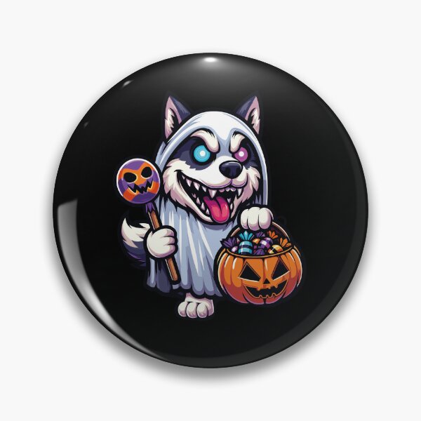 Item preview, Huskey Scary Halloween Ghost Spooky Pumpkin Candy designed and sold by Artistoos.