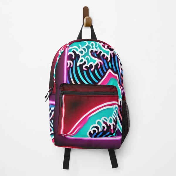 Item preview, Neon Hokusai's Great Wave – Retro Neon Masterpiece designed and sold by SakuraJapanArt.