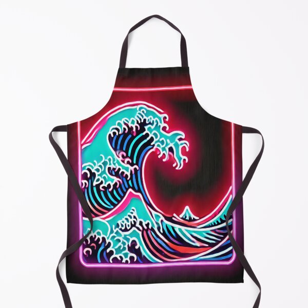 Item preview, Neon Hokusai's Great Wave – Retro Neon Masterpiece designed and sold by SakuraJapanArt.