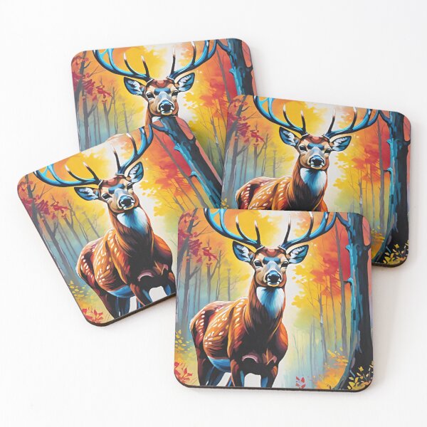 Item preview, Majestic Stag Amidst Autumn Splendor designed and sold by LyssasMindArt.