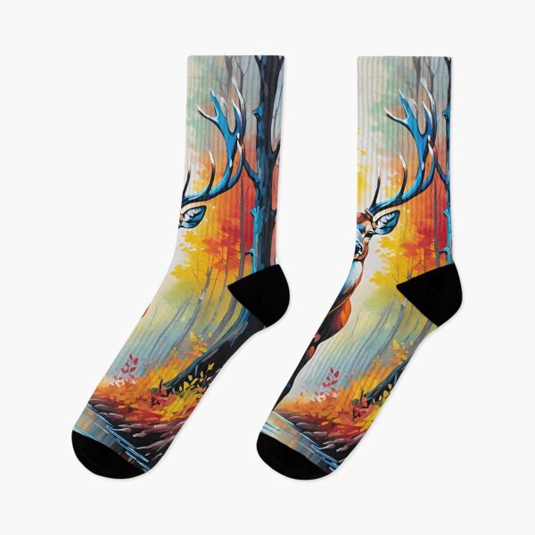 Item preview, Majestic Stag Amidst Autumn Splendor designed and sold by LyssasMindArt.