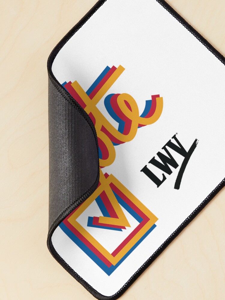Thumbnail 2 of 5, Mouse Pad, VOTE checkmark: yellow, red, blue designed and sold by LWVKC.