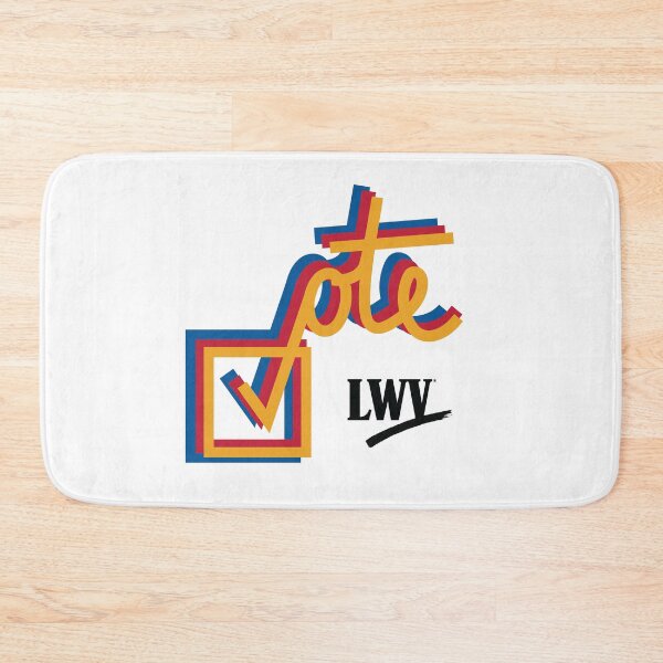 Item preview, VOTE checkmark: yellow, red, blue designed and sold by LWVKC.
