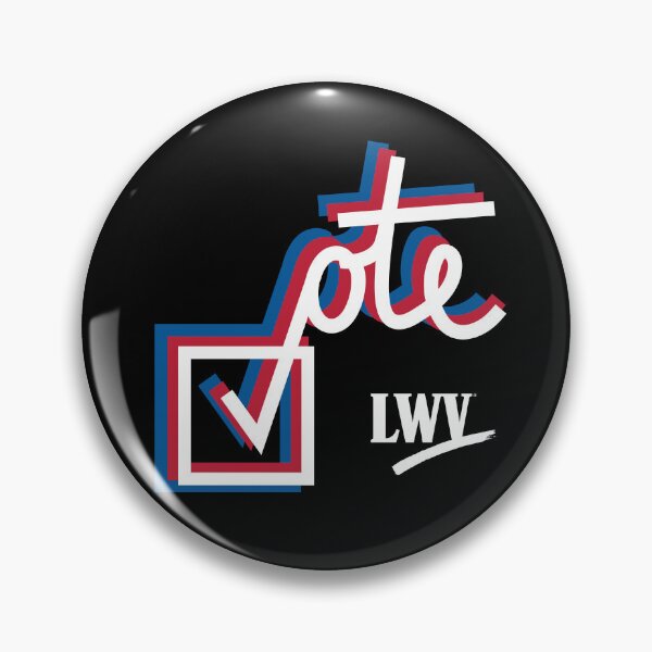 Item preview, VOTE checkmark: red, white, blue designed and sold by LWVKC.