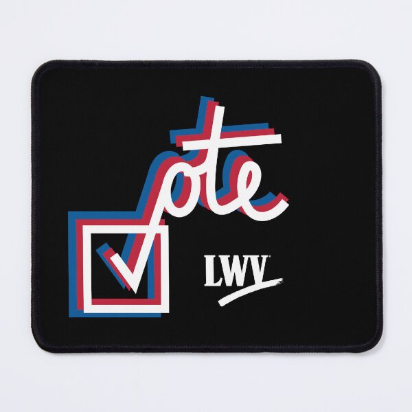 Item preview, VOTE checkmark: red, white, blue designed and sold by LWVKC.