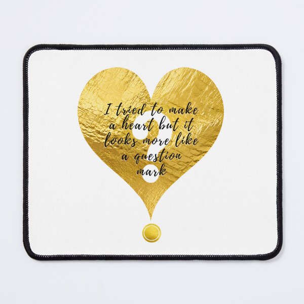 Item preview, Golden Heart Question Mark - Questionable Love designed and sold by dpeepowl.