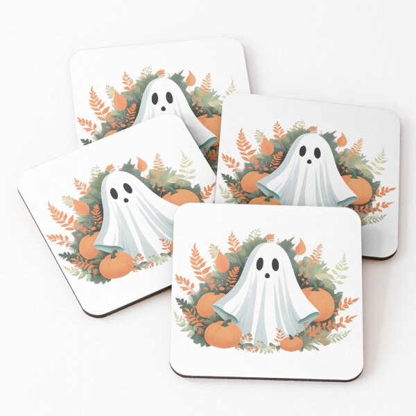 Item preview, Cute Ghost with Pumpkins - Adorable Halloween Cartoon designed and sold by creativaimages.