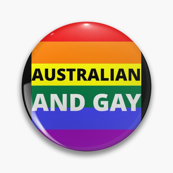 Item preview, AUSTRALIAN AND GAY on rainbow background designed and sold by uniqueitems.