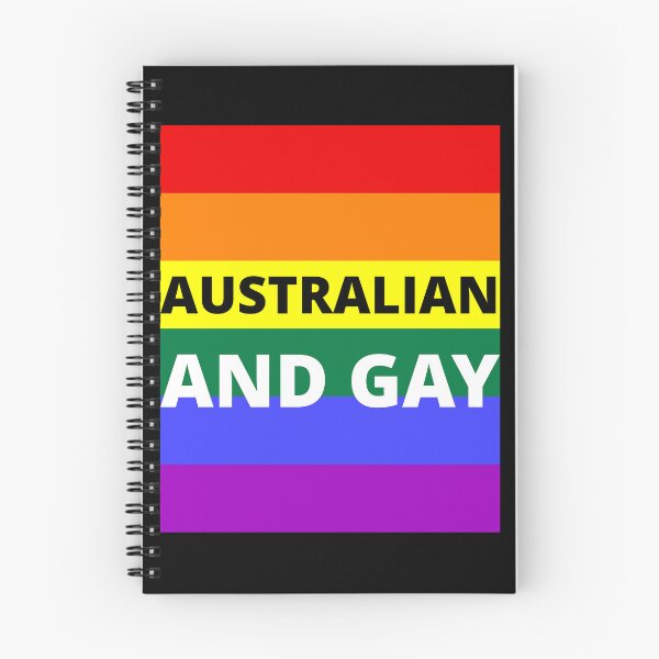 Item preview, AUSTRALIAN AND GAY on rainbow background designed and sold by uniqueitems.