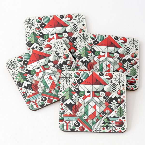 Item preview, Tribal Christmas Santa Decorations Snow Design designed and sold by TribalioDesigns.