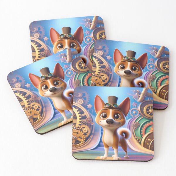 Item preview, Steampunk Basenji designed and sold by Sillytoe.