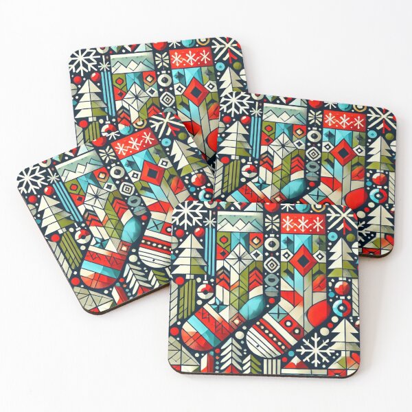 Item preview, Tribal Christmas Socks Decorations Snow Design designed and sold by TribalioDesigns.