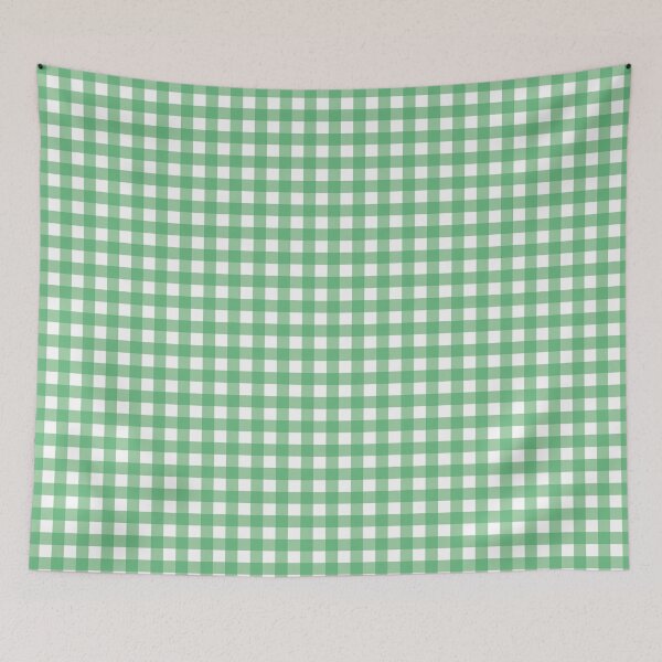 Item preview, Bright Lime Green, Mint, and White Gingham Pattern designed and sold by ModdiesColors.