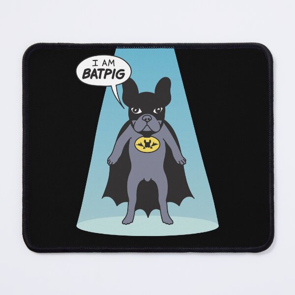 Item preview, French bulldog lovers: Frenchie superhero batpig art wearing cute costume for halloween pets designed and sold by mindful iris.