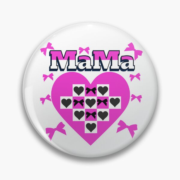 Item preview, MaMa with hearts and bows, Black,white and hot pink Sticker and more designed and sold by CRandRRstickers.
