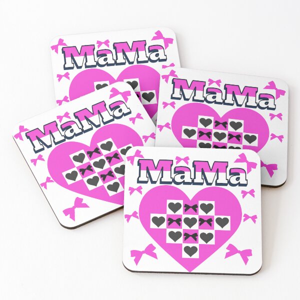 Item preview, MaMa with hearts and bows, Black,white and hot pink Sticker and more designed and sold by CRandRRstickers.