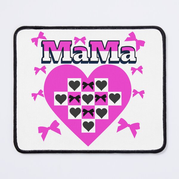 Item preview, MaMa with hearts and bows, Black,white and hot pink Sticker and more designed and sold by CRandRRstickers.