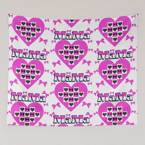 Item preview, MaMa with hearts and bows, Black,white and hot pink Sticker and more designed and sold by CRandRRstickers.