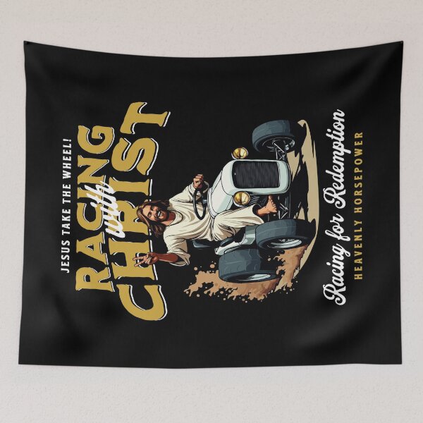 Item preview, Lawnmower Racing - Racing with Jesus - Lawn Mower Racing designed and sold by RaceDayRags.