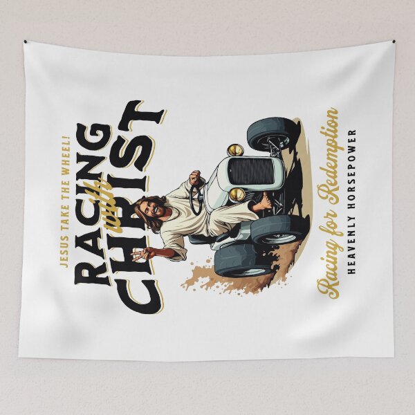 Item preview, Lawnmower Racing - Racing with Jesus - Lawn Mower Racing designed and sold by RaceDayRags.