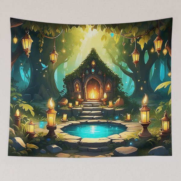 Item preview, The Enchanted Woodland Cottage designed and sold by ArtfullMinds.