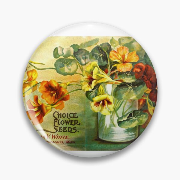 Item preview, Vintage 1908 Choice Flower Seeds Nasturtium Poster designed and sold by MochaMeli.